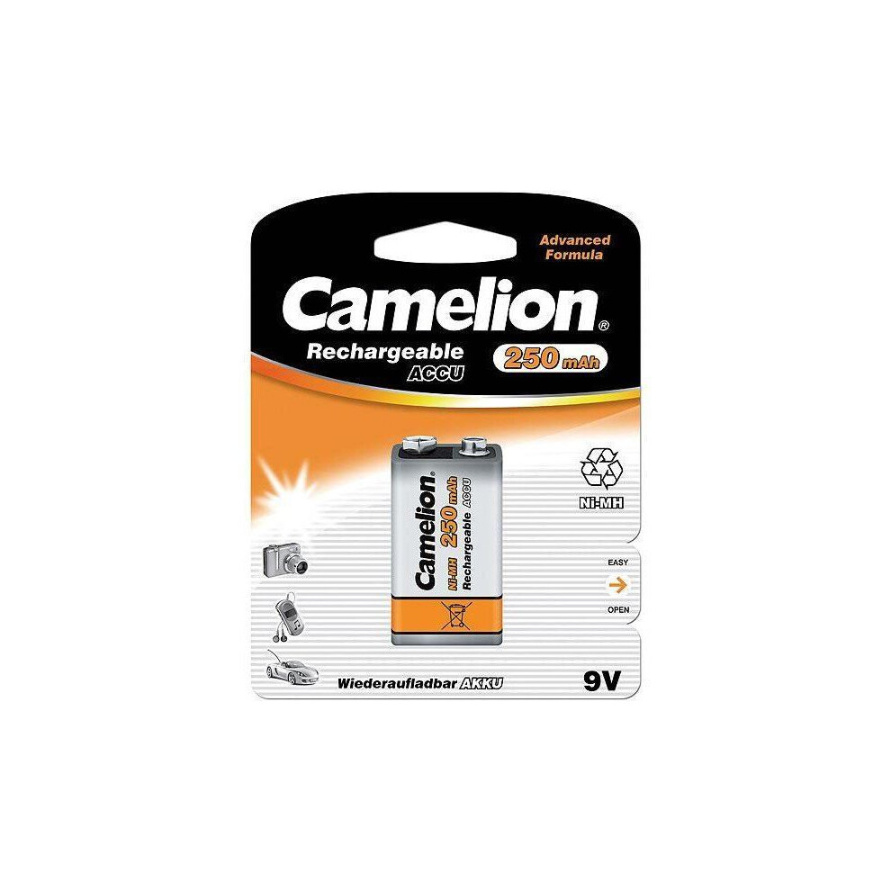 Camelion NH-9V250BP1 Wiederaufladbarer Akku Nickel-Metallhydrid (NiMH) (1 Stk., 9V Block, 250 mAh), Batterien + Akkus - Bild 5