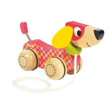 Giocattolo da trainare - Goula - Cane di legno - Apprendimento dei colori - Giochi di locomozione