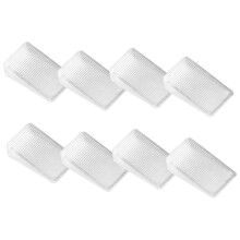 Furniture Supply 8pcs Portable Ribbed Furniture Shims for Stability, Adjustable Leveling Supports, Durable Plastic