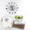 Large 3D Mirror Surface Silver Modern Design 11