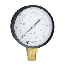 100mm 10 Bar Pressure Gauge for Air Oil Water with 1/2" BSP European Thread Side Entry Manometer