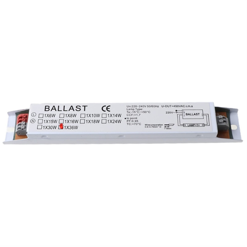 220-240V Ac 36W T8 Electronic Ballast For Fluorescent Lamps - High Efficiency, Wide Voltage Compatibility, Reliable Performance 6947110185224