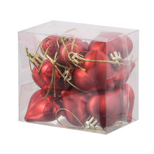 (Red, 45x5 cm) 12pcs Xmas Balls Baubles Indoor Decor Festive Charm Pendants Set Are