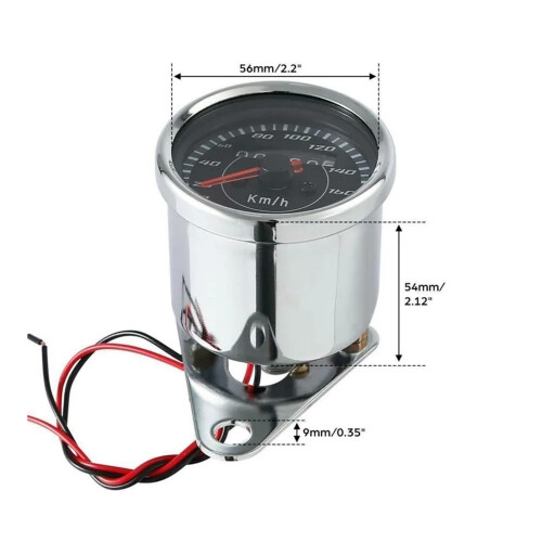 Motorcycle Digital Tachometer Universal Odometer Speedometer Gauge for 12V Motorcycles with Backlight Display 2