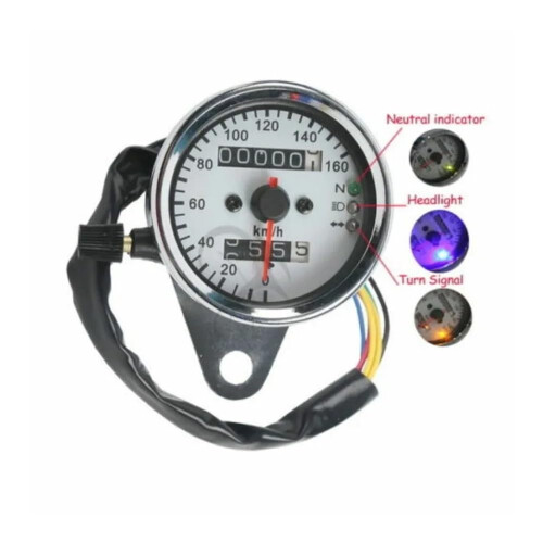 Motorcycle Digital Tachometer Universal Odometer Speedometer Gauge for 12V Motorcycles with Backlight Display 1