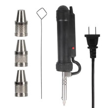 Solder Sucker Electric Desoldering Pump Portable Handheld Vacuum Device with 3 Nozzles US Plug Compatible with PCB Repairs