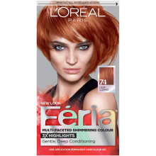 L'Oreal Paris Feria Multi-Faceted Shimmer Color 74 Copper Shimmer (Deep Copper)
