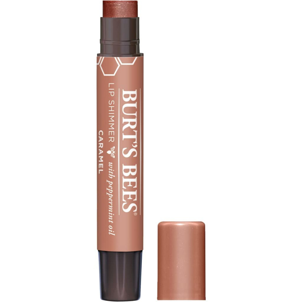 Burt's Bees Lip Shimmer, Caramel, 0.09 Ounces Each (Value Pack Of 3)