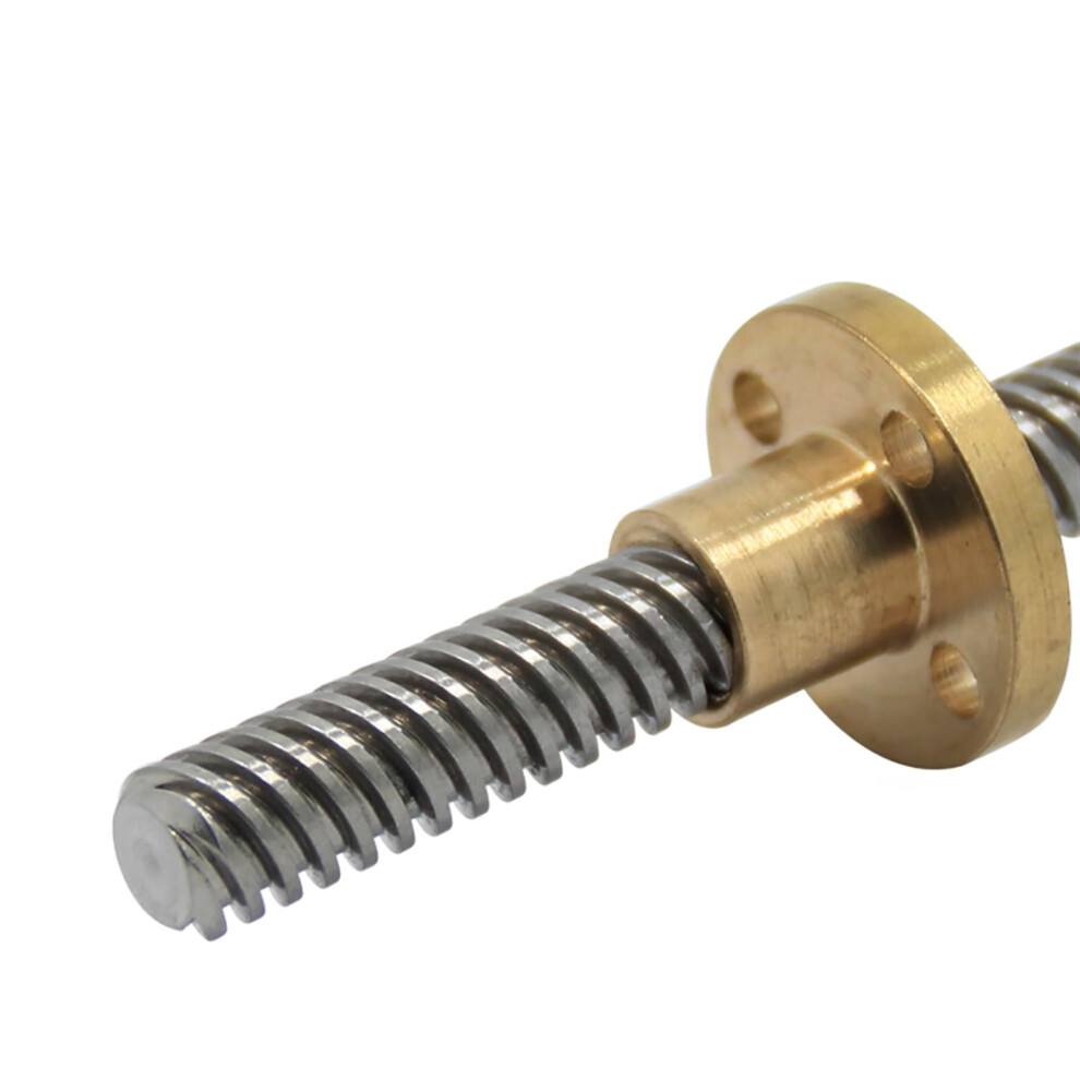 Threaded Backlash T8 Lead Screw 550Mm With Copper Nut 2Mm Pitch 4Mm Lead Full Thread For Stepper Motor Applications 6276012495521