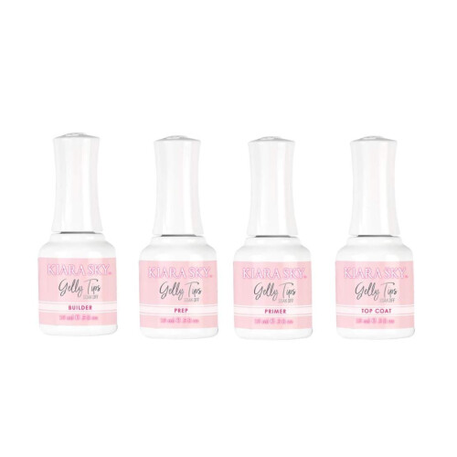 KIARA SKY Gelly Tips Soak Off Essential Kit 0,5 fl oz (Prep Top Coat Builder Primer)