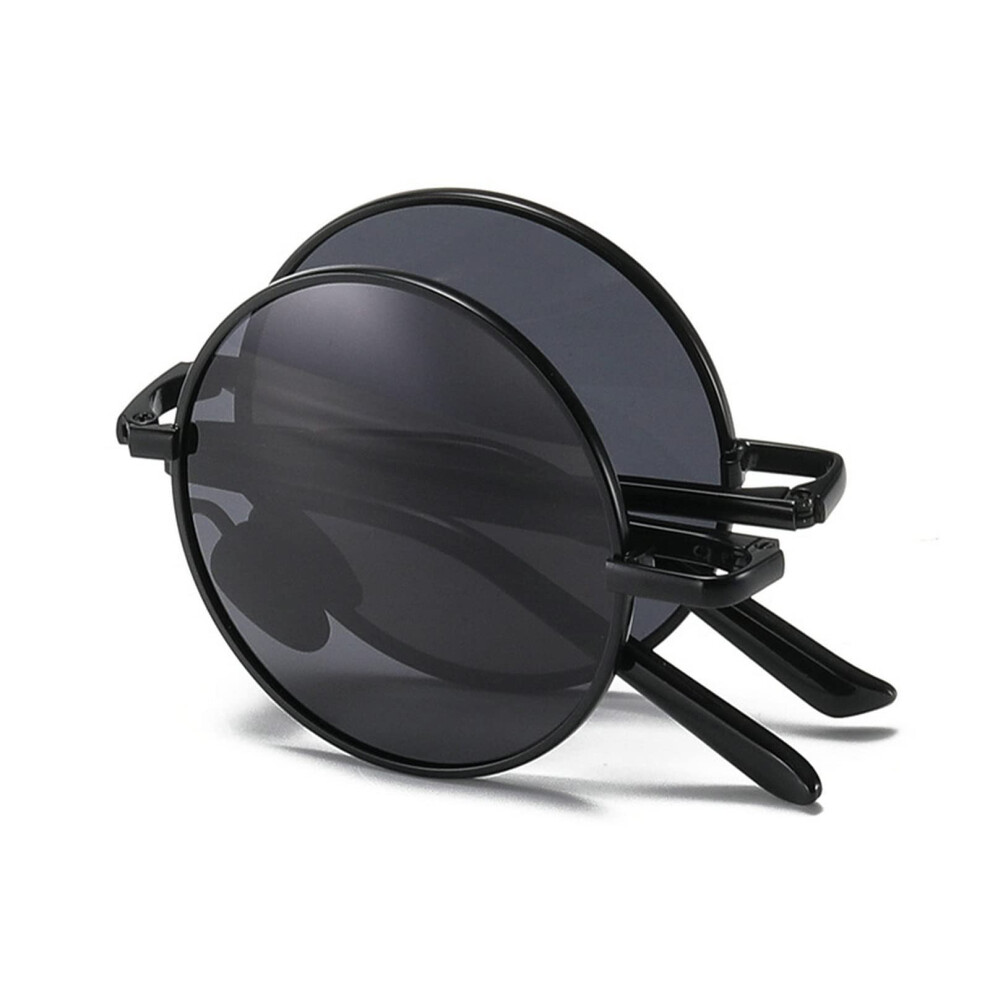 2022 Vintage Folding Reader Polarized Sunglasses for Men and Women, Round Reading Glasses for Presbyopia, UV Protection
