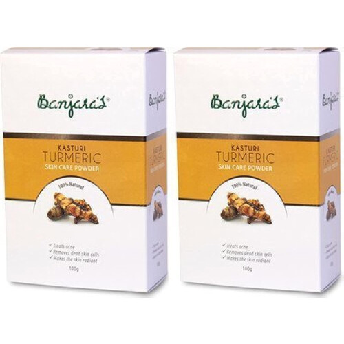 Banjaras Ren Turmeric Hudvårdspulver 100g (Pack om 2)