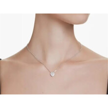 (necklace-2) SWA Latest Hot Selling Necklace Ariana Grande Tennis Round Heart Angelic Cut Yellow Pink Women's Jewelry High end Romantic Gift