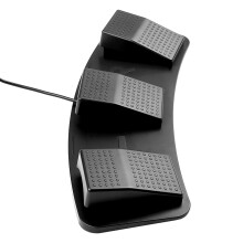 Pedal USB FS23-Pro con cable de 2 m, 37,5x12x4 cm, Negro