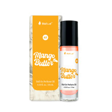 Well's Oil Roll-on Perfume Oil (mantequilla de mango) | Notas afrutadas | Duradero | Sin parabeno | 0.33 fl oz / 10 ml