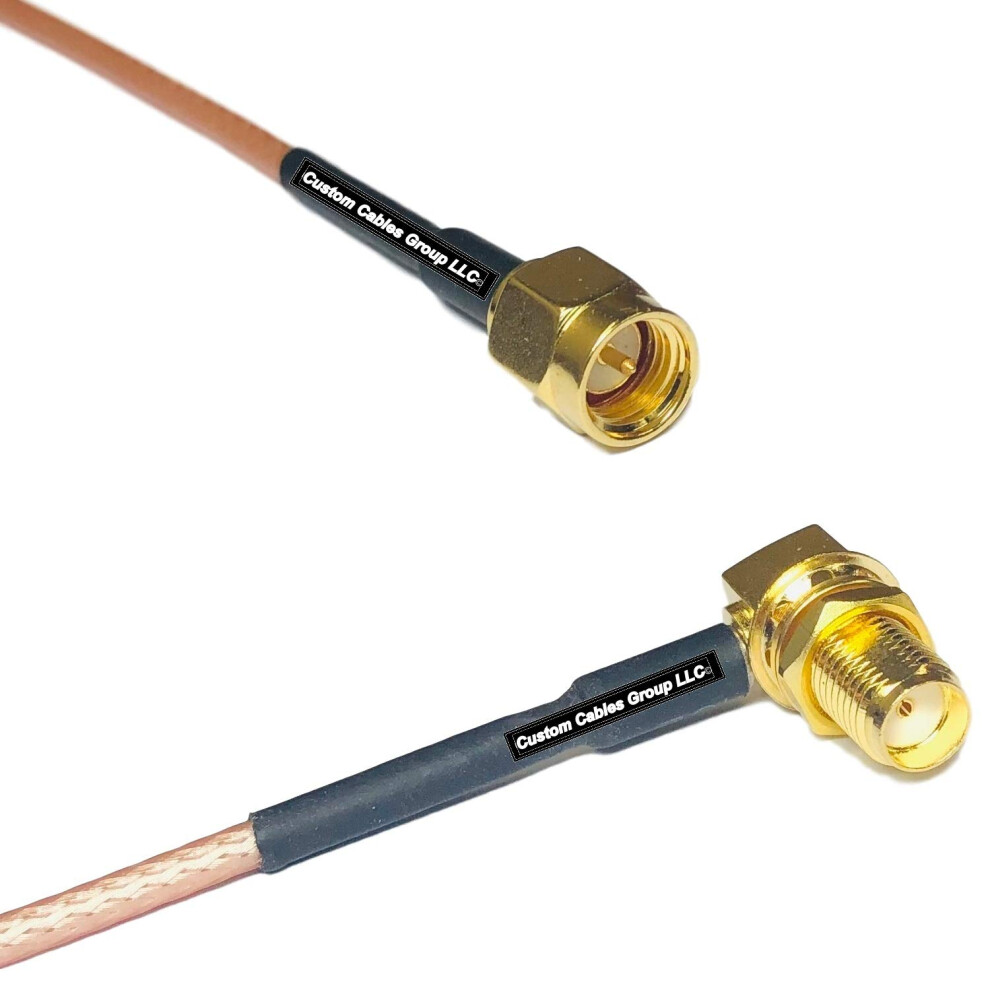 3 Feet RG316 SMA Male to SMA Female Right Angle RF Pigtail Coaxial Cable for Antenna and Wireless Applications-image-OPC-PJNQYP2-NEW