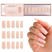 Kiara Sky XPRESS PRO 100% Acrylic Press On Nails - Instant Salon Quality Manicure Long-Lasting Easy Application 30 Pieces Kit Square Medium-Butte