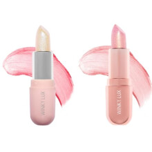 Winky Lux Unicorn Glimmer Balm & Rose Glimmer Balm Duo - Hydrating ph Lip Balm Natural Pink Tint with pH Color Changing Moisturize & Soften Lips Wh