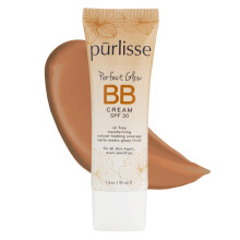 purlisse Crème BB Parfaite Éclat SPF 30: Propre & Sans Cruauté, Couverture Flawless Moyenne, Hydrate avec Jasmin | Tan Deep 1.4oz
