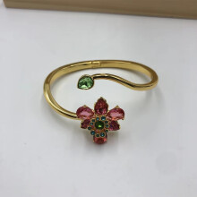 (5709028) SWA New Idyllia Flower Crystal Bracelet Mixed Cutting Plated Gold Fashion Women's Stage Swar Accessories Gift