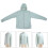 Sudadera con capucha de protección solar UV, verde, talla L 14