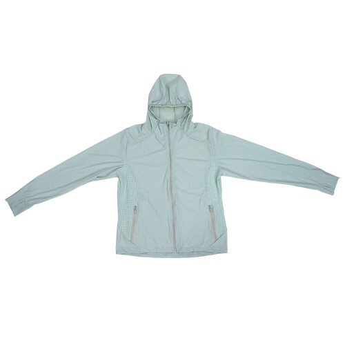 Sudadera con capucha de protección solar UV, verde, talla L 1