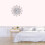 Sparkling Bling Metallic Silver Flower Shaped Wall 3