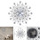 Sparkling Bling Metallic Silver Flower Shaped Wall 9