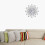 Sparkling Bling Metallic Silver Flower Shaped Wall 6