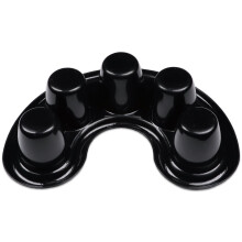 Beauticom Manicure Bowls Nail Art Hand Soak Treatment Bowls (Five Fingers Soak Tray - Black 2 Pieces)