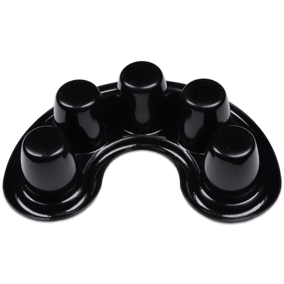 Pana Beauticom Manicure Bowls Nail Art Hand Soak Treatment Bowls (Five Fingers Soak Tray - Black 2 Pieces)