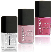 Kit de 3 Esmaltes de Uñas Drs Remedy, Trio Think Positive, No Tóxico y Orgánico, Fortalecedor Natural - TOTAL Dos en Uno/PINK