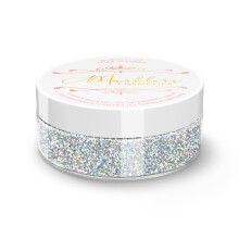 MARBLERY Holograficzny brokat do twarzy i ciala [Holo Silver] 0,18 uncji (5g) | Dobrze | Nietoksyczny | weganskie | Bez okrucienstwa | Pozyskane etyc