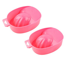 Framendino 2 Pack Manicure Bowls Nail Soaking Soak Off Tray Bowls Art Hand Wash Spa Tool