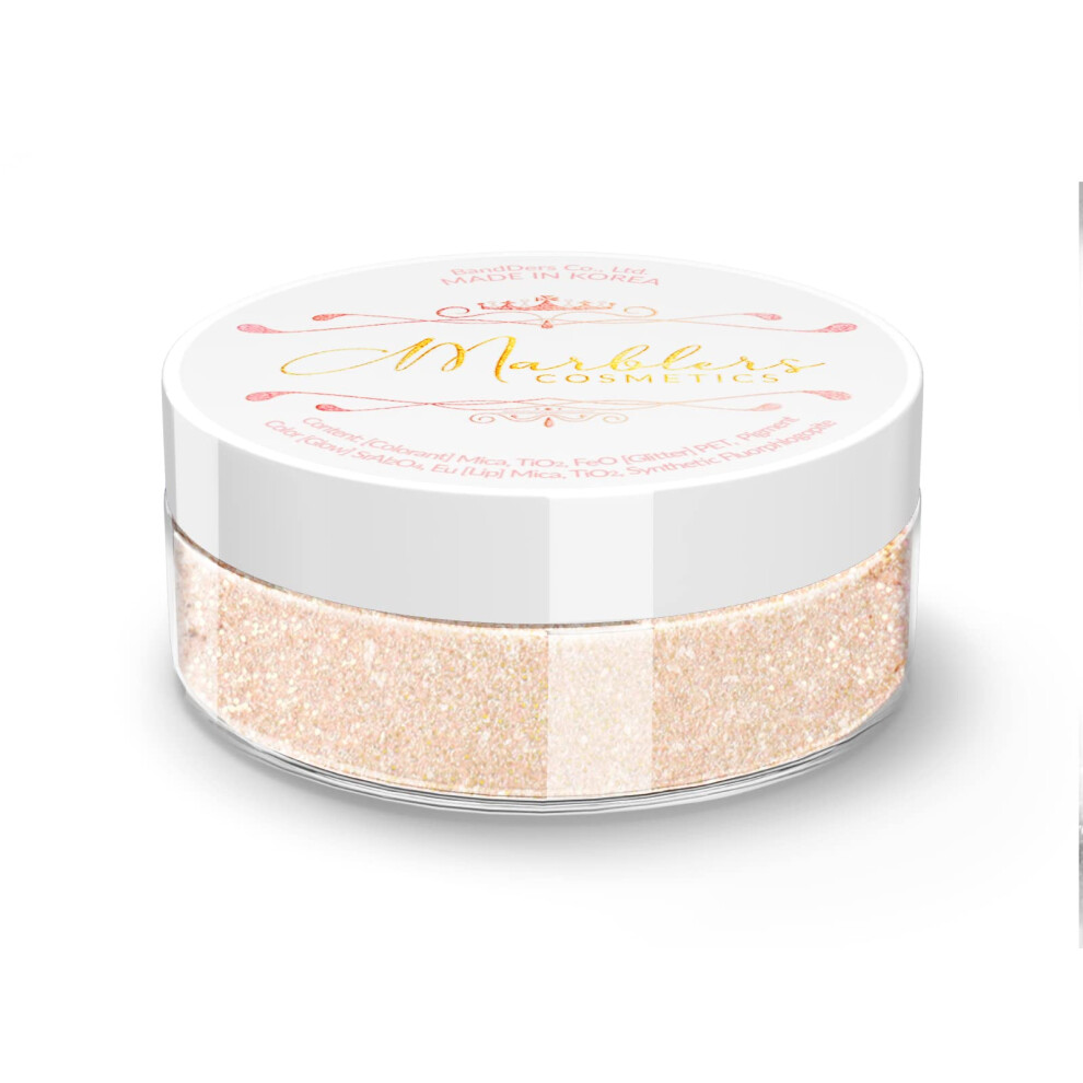 Marblers Glitter Mica Powder [Peach Dream] 0.14Oz (4G) | Glitter Mica | Highly Pigmented | Non-Toxic Vegan Cruelty-Free | Eyeshadow Body Butte