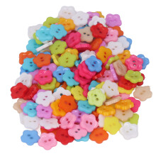 Bottoni colorati a forma di fiore 200 pezzi plastica lucida fai-da-te decorazioni per cucire