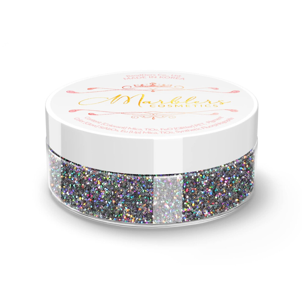 Marblers Holographic Face & Body Glitter [Holo Galaxy] 0.18Oz (5G) | Fine | Non-Toxic | Vegan | Cruelty-Free | Ethically Sourced | Festival Makeu