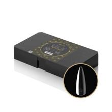 Apres Nail Gel-X gebeeldhouwde stiletto lange doos met tips | 600 Gel-X-tips Premiumkwaliteit 14 maten 00-9 | Halve maten inbegrepen