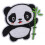 6 piezas de parches de panda - algodón 5x5,4 cm (2,0x2,1 pulgadas) 8