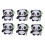 6 piezas de parches de panda - algodón 5x5,4 cm (2,0x2,1 pulgadas) 2
