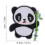 6 piezas de parches de panda - algodón 5x5,4 cm (2,0x2,1 pulgadas) 5