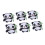 6 piezas de parches de panda - algodón 5x5,4 cm (2,0x2,1 pulgadas) 16