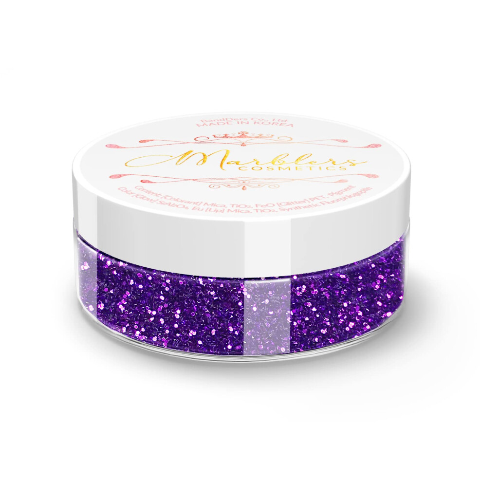 Marblers Twinkle Face & Body Glitter [Amethyst] 0.18Oz (5G) | Fine | Non-Toxic | Vegan | Cruelty-Free | Ethically Sourced | Festival Makeup | Eye