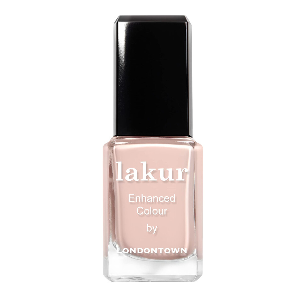 Londontown Pink Beige Glossy Nail Polish Uncovered Lakur Vegan Chip-Resistant Long-Lasting Nail Lacquer 40 Fl Oz