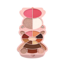 KimChi Chic Teddy Kim Palette - 17 leikkisää luomiväriä 2 poskipunaa 2 korostusväriä Cruelty Free Makeup Palette Girlfriend Pink 1.09oz