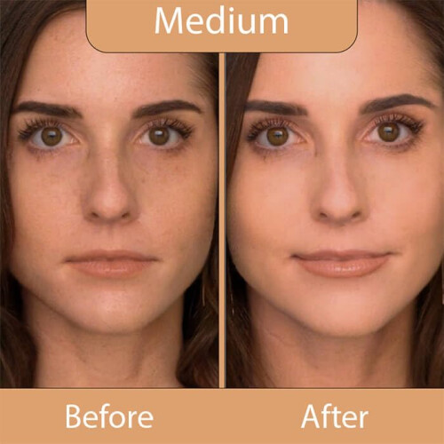 LUMINESS Silk Airbrush Spray Foundation 2-PC Kit - Base e pincel de maquiagem angular de dupla face - Cobertura edificvel Frmula anti-envelheci 2