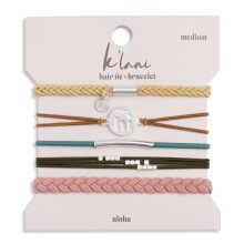 K'lani Reflect Bracelets for Women - Elastic Bracelets and Boho Hair Ties - Cute Hair Ties for Women and Hair Tie Accessories - Stylish Bracelets Boh