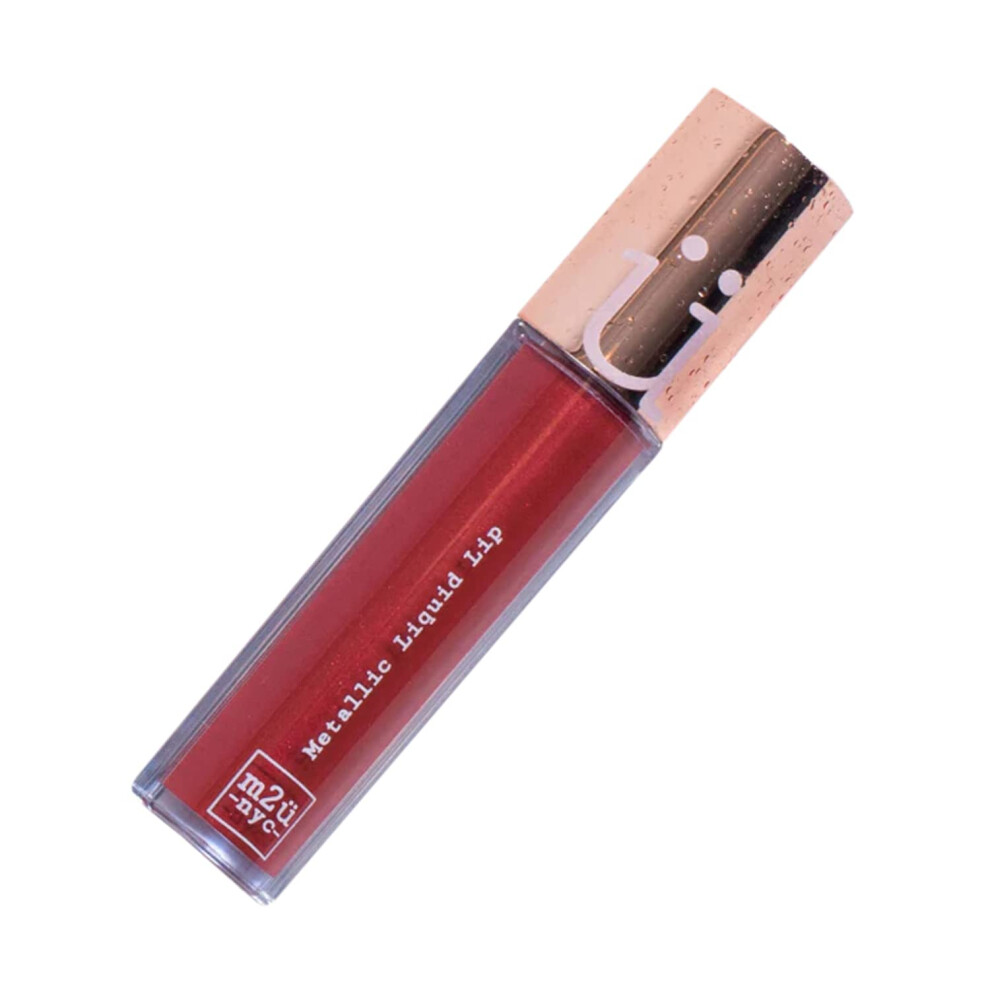 M2u Nyc Metallic Liquid Lipstick Long Lasting High Impact Color Metallic Liquid Lips Lipstick For Women Metallic Ink Lipstick Lip Stick (Red