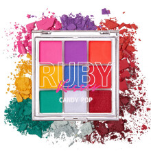 Ruby Kisses Palette di ombretti Trucco occhi altamente pigmentato 9 tonalità Palette di ombretti metallizzati luccicanti opachi Trucco occhi fest