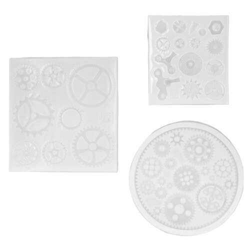 3 Stück Punk Gear Silikonform transparent 9,5  10 cm 1